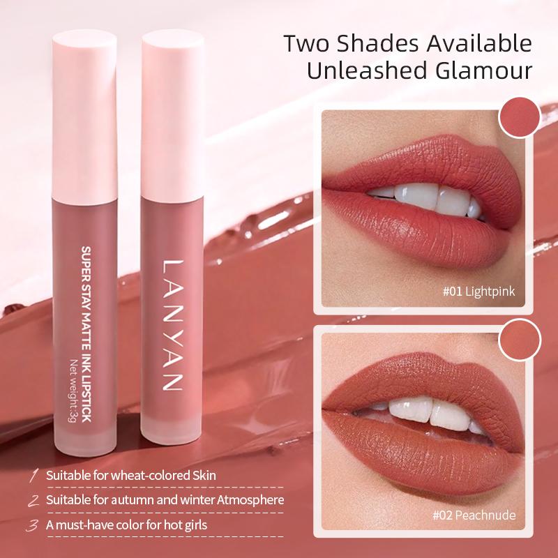 LANYAN Super Stay Matte Ink Lipstick-soft velvetmatte & cheek stain withairbrushed finish & long-lastingcomfort-Sets Instantly