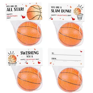 Funeta Basketball Stress Ball Valentine’s Day Gifts for Kids | 30-Pack Classroom Set