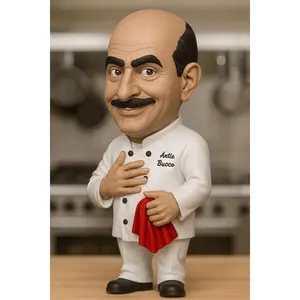 Artie Bucco 3D Printed Mob Boss Person Caricature Figurine - 8.5in/215.9mm Standing Fan Art Item, Kitchen Decor Ornament with Attitude