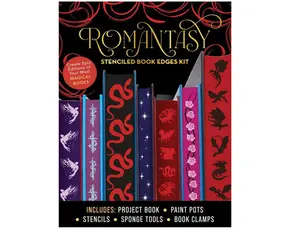 Romantasy Stenciled Book Edges Kit: Create Epic Editions of Your Most Magical Books - Includes: Project Book, Paint Pots, Stencils, Sponge Tools, Book Clamps Product Bundle – October 14, 2025