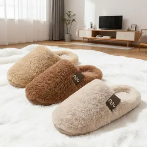 Cozy Fuzzy Memory Foam Slippers for Women – Warm Lightweight Slip-On House Shoes with Round Toe & Anti-Skid Sole for Indoor/Outdoor Comfort