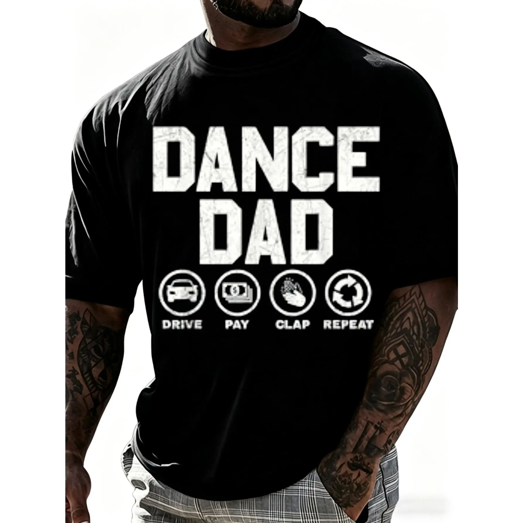 100% Cotton Funny Dance Dad Proud Dancer Dancing Father Men T-Shirt