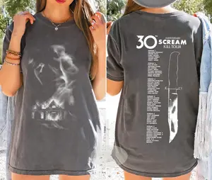 Retro Scream 7 30th Anniversary Scream Kill Tour 2026 Shirt, Back And front Unisex Tee