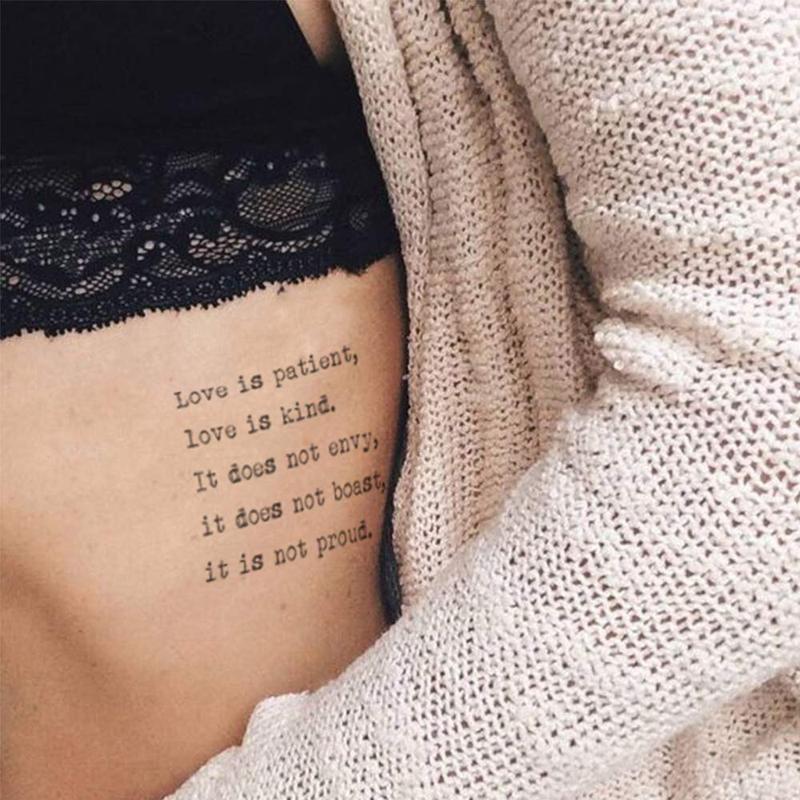 60+ Designs Inspirational Christian Quotes Bible Verses Scriptures Temporary Tattoos