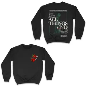 Hozier 'All Things End' Sweatshirt, Lyric and Heart Graphic Design, Cozy Wear, Sweater Perfect for Everyone