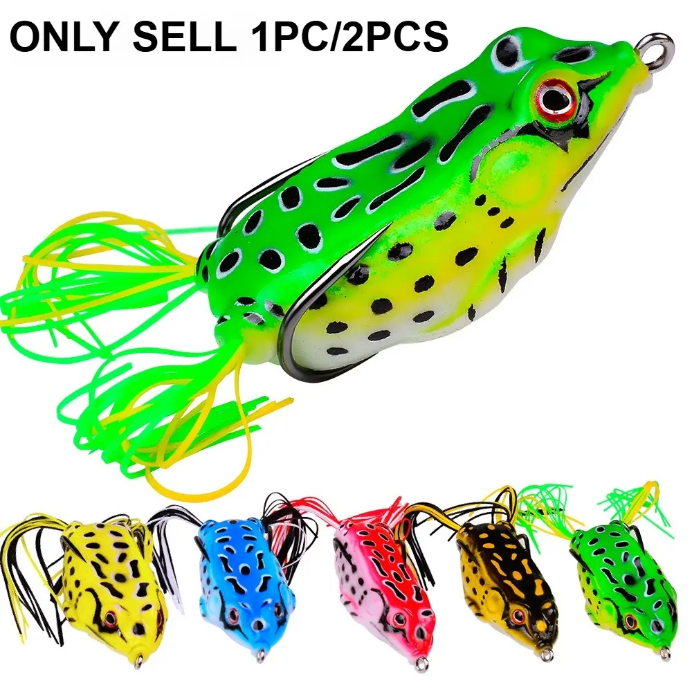 New Frog Lure for Bass Fishing, Topwater Soft Plastic Hollow Body Frog Bait, Weedless Weedless Snakehead Lure with Realistic Movement, Freshwater Fishing Soft Baits, Fishing Lures