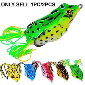 New Frog Lure for Bass Fishing, Topwater Soft Plastic Hollow Body Frog Bait, Weedless Weedless Snakehead Lure with Realistic Movement, Freshwater Fishing Soft Baits, Fishing Lures