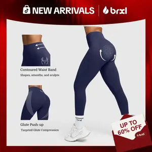 BRXL BrxlGrit Scrunch Butt Lifting Tummy Control High Waist Workout Leggings for Women Seamless Compression Gym Yoga Pants 4 Way Stretch Squat Proof Non See Through Moisture Wicking for Training Running-1