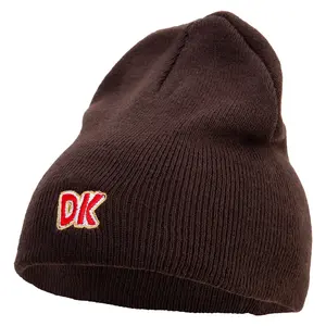 Mario DK Donkey Embroidered 8 inch Acrylic Short Beanie