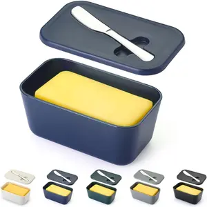 Butter Dish With Lid For Countertop And Refrigerator Door Shelf,  Plastic Butter Holder Tray Container With Butter , Easy Scoop Dishwasher Safe