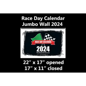 Race Day Jumbo Large Print Calendar 2024 - Cup, Xfinity and Truck - Dates, Times, and TV Network