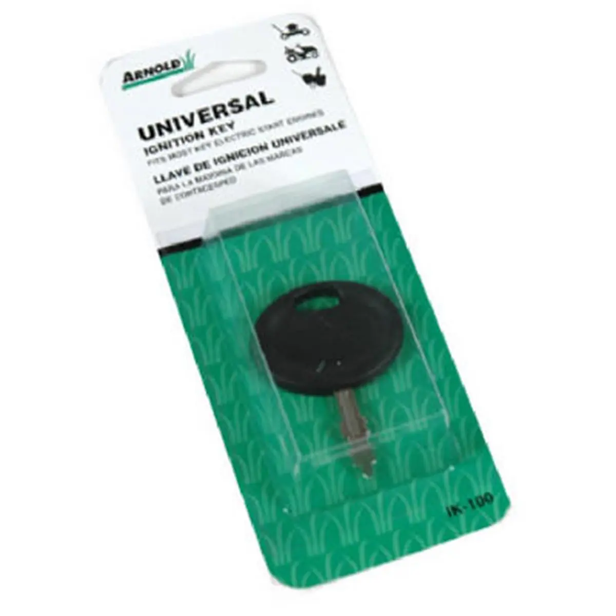 Arnold IK-100 Universal Ignition Key - 1-Piece 1 Key with Rubber Grip, 1x4x6 in, Fits Most Locks, Compatible with Automotive & Motorcycle Locks & Security Accessories, One-Piece