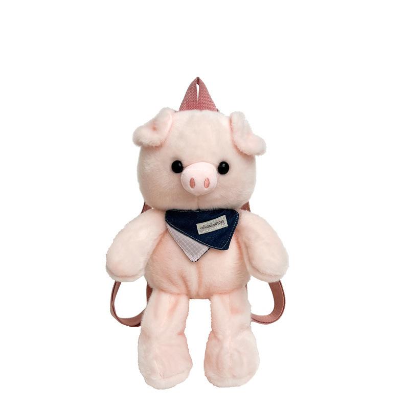 Cute Plush Animal Backpack Pillow 2-in-1 Soft Stuffed Toy Bag Kawaii Cartoon young person Gift