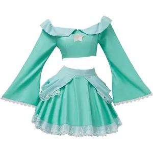 Princess Rosalina Costume Adult Blue Dress Sexy Rosalina Cosplay Costume Outfit Top Skirt for Teen Women