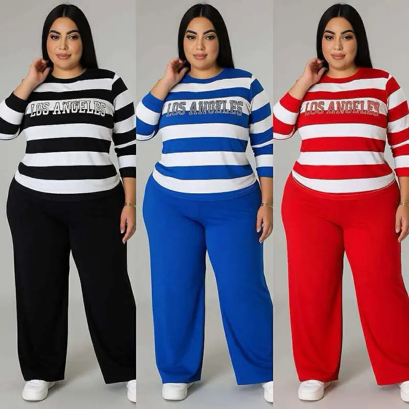 Plus size Los Angeles tracksuit set