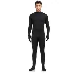 Full Bodysuit Adult Costume Without Hood Spandex Stretch Zentai Unitard Body Suit Clothes Festival Black Womenswear Party