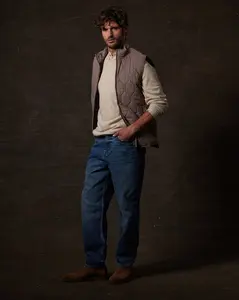 Hexagon Quilted Lightweight Vest in Mountain Trail