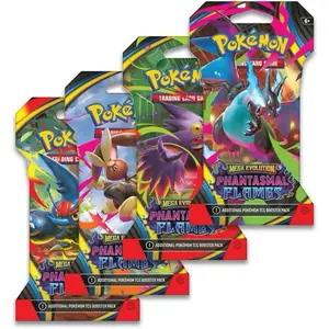 Pokémon TCG HANGERS Phantasmal Flames Mega Evolution Booster Pack - Additional Trading Card Game Pack for Collectors