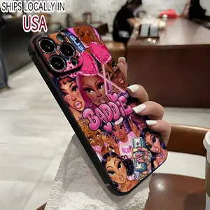 Baddie themed phone case featuring vibrant artistic designs compatible with iPhone 16 15 14 13 12 and 11 Pro models made of TPU material offering great protection perfect for friends family birthdays holidays and Valentine's Day gifts