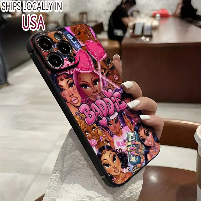 Baddie themed phone case featuring vibrant artistic designs compatible with iPhone 16 15 14 13 12 Baddie themed phone case featuring vibrant artistic designs compatible with iPhone 16 15 14 13 12