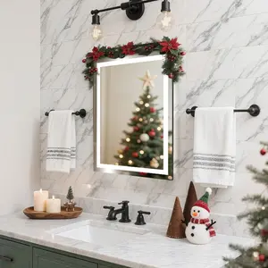 32" x 24" Wall-Mounted Vanity Mirror - HD Clear Makeup Mirror, Rectangle Dressing Mirror for Bedroom Vanity Table