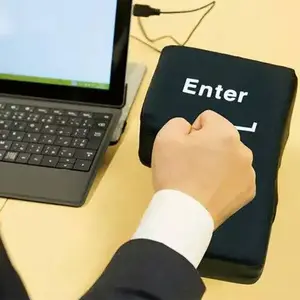 Big Enter Key Extra Large Enter Key Computer USB Enter Key Adult Vent Pillow Nap Pillow Stress Relief