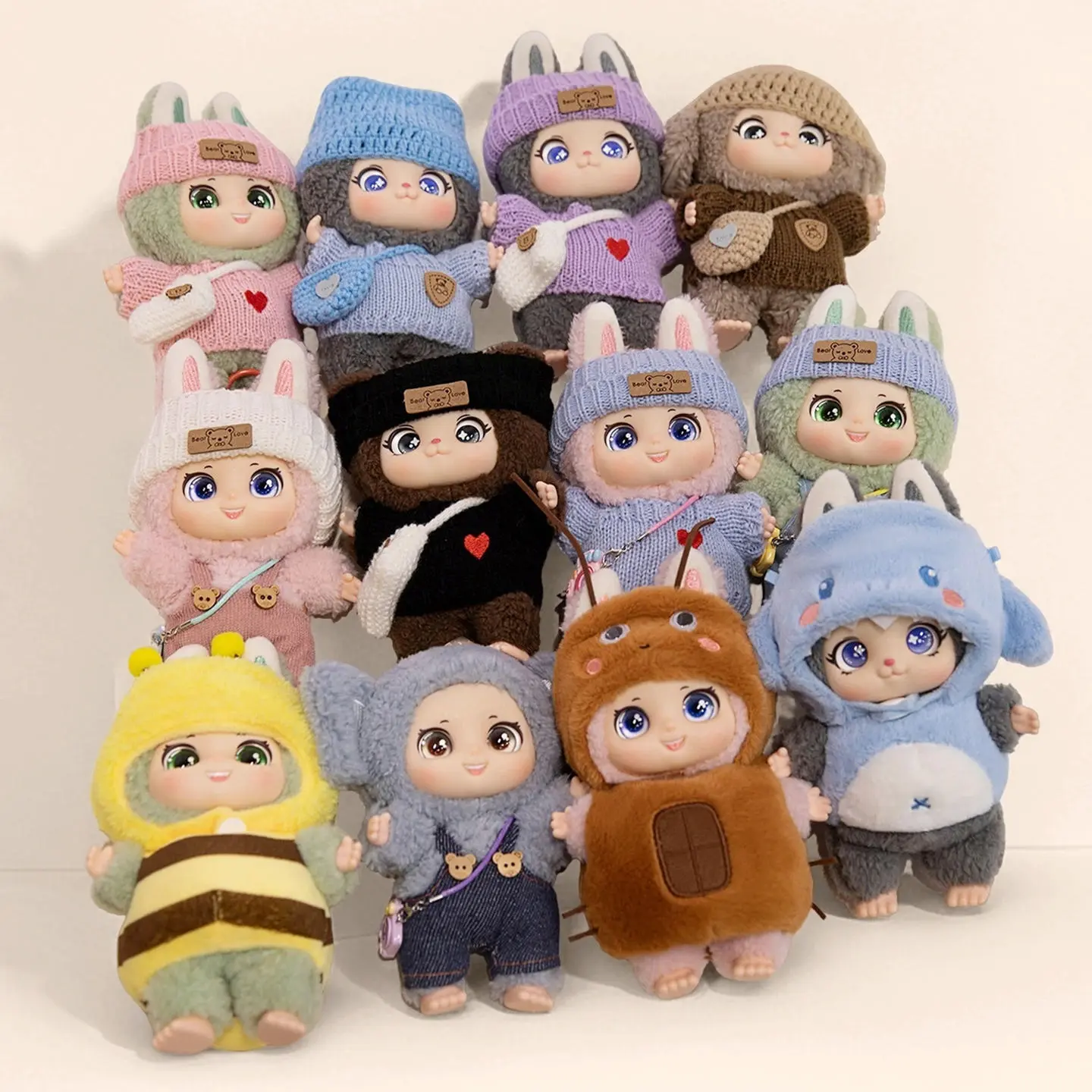 Cute PVC Figurines Clothes, Toy Animal Costumes, Doll Outfit, DIY Figurine Clothing Set, Perfect Gift Idea, Fun & Creative Playset, Doll Clothes Set