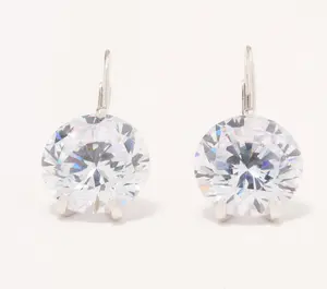 Diamonique x Jennifer Miller "Go Big or Go Home" Earrings, Sterling Silver