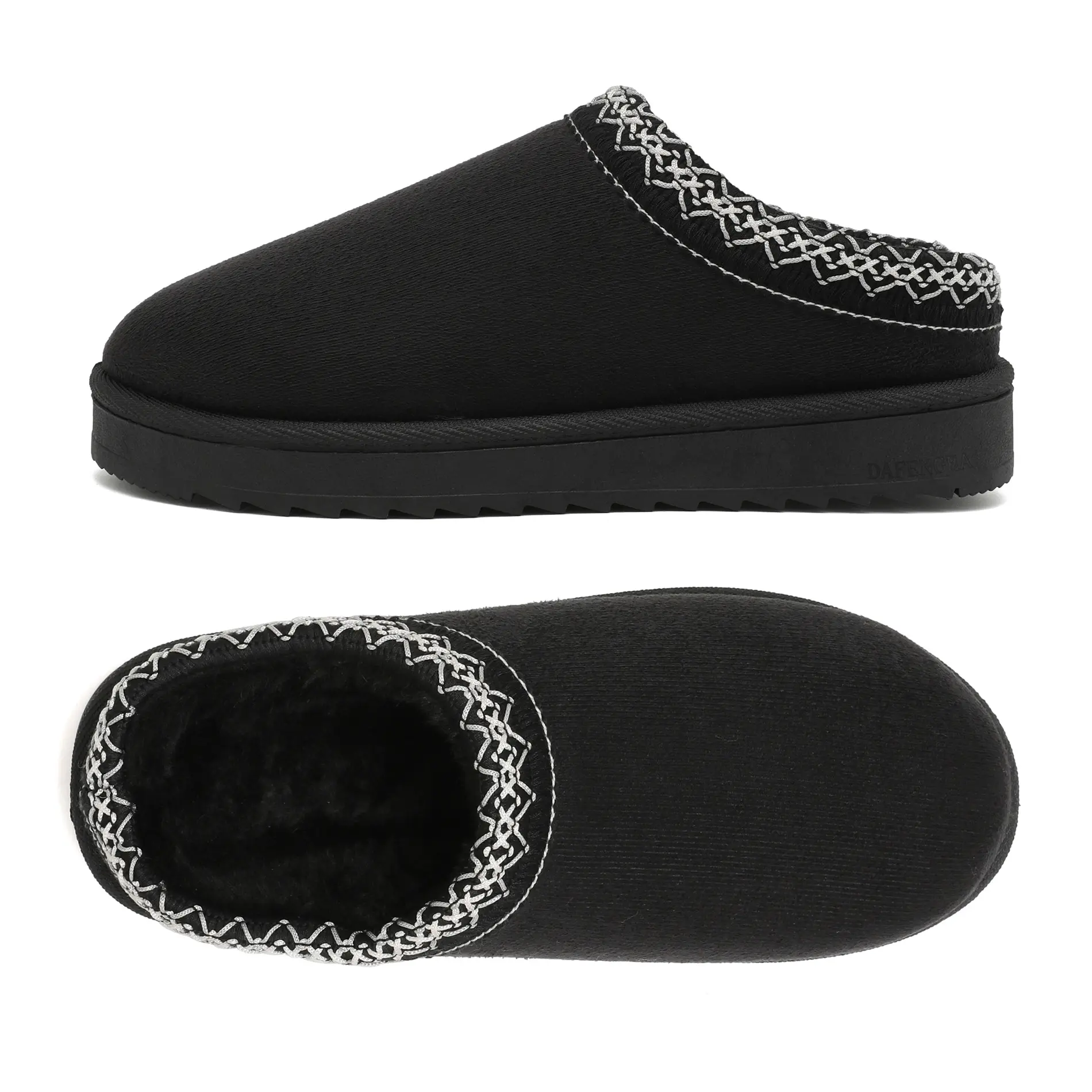 Women's Platform Mini Cotton Slippers Suede Ankle Warm and Durable Classic Winter Ankle Snow Boots Springfresh Black Footwear
