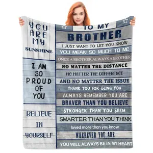 Gifts for Brother, Brother Gifts Blanket 60×50, Big Brother Gift  for anniversary Valentine