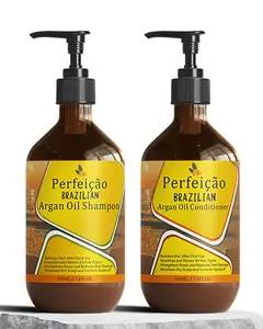 Paulista Brazilian Beauty Keratin Essence Argan Oil Shampoo and Conditioner Set - Hair Growth and Thickening - All Hair Types - Men and Women - Sweet Aroma - (2-Pack)