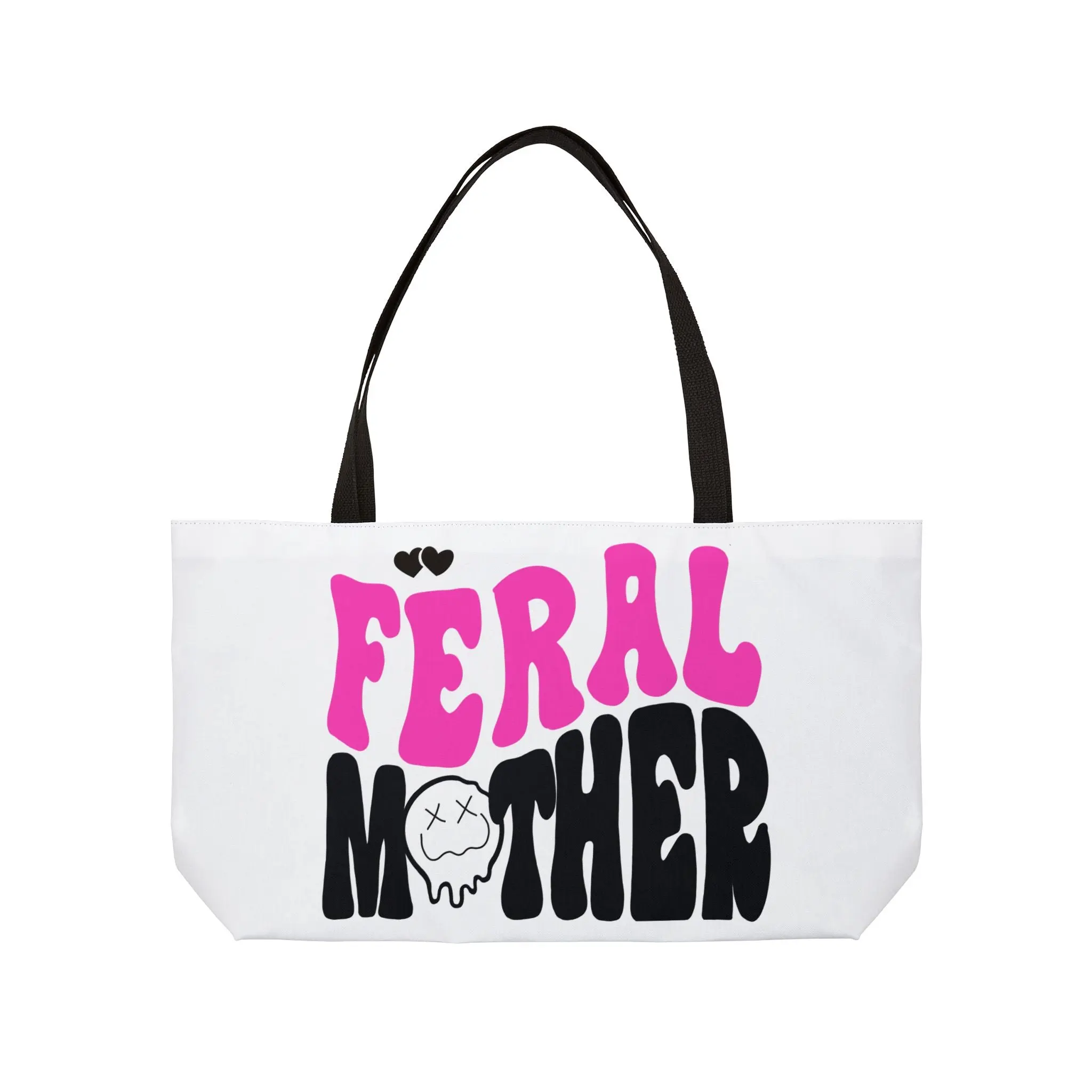 Weekender Tote Bag — "Feral Mother" & "Adulting: Would Not Recommend, Send Coffee" Printed Weekend Tote