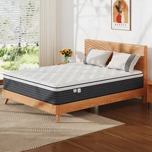 COOLMI 12/14 Inch Twin/Full/Queen/King Boxed Memory Foam Mattress Medium Firm Mattress, Upgrade Hybrid Pocketed Coil, CertiPUR-US Certified hotel mattress Fiberglass Free Sleep Experience Noise & Vibration Comfortable Pressure Relief TikTokShopBlackFriday