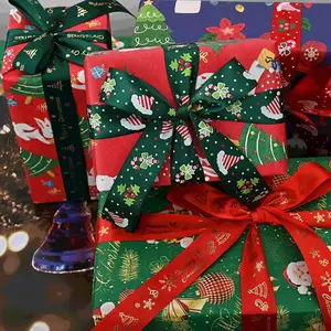 Premium Christmas Wrapping Paper Roll, 32.8ft Long, Festive Holiday Designs for Gift Packaging & Decorations