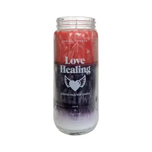 Love Healing Intention Scented Clean Burning Palm Wax Candle for Love and Healing