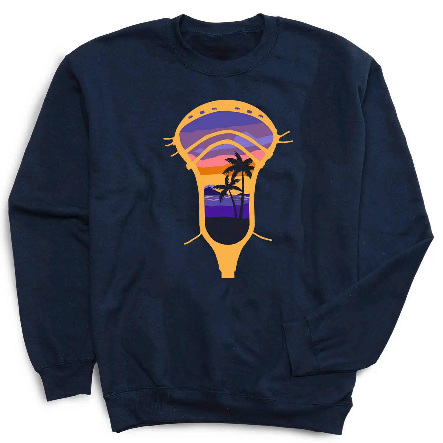 Guys Lacrosse Crewneck Sweatshirt - Beach Lax