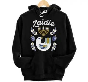 Matching Family Hanukkah Pajama Top Dreidel & Menorah Zaidie Hoodie, Sweatshirt, T-Shirt