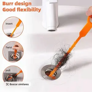 (150 pack) Drain Hair Remover Tool – Flexible Sink & Shower Clog Cleaner