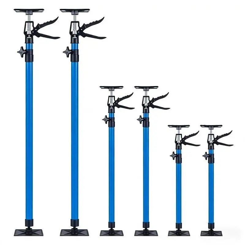 Cabinet Jacks 2Pcs, Adjustable Support Pole 45" to 114", Telescopic Steel 3rd Hand Support Pole for Cabinet Jack, Cargo Bar, Drywall Installations, Support Rod Dust Barrier Poles Bearing Up to 154 lbs #SummerWins#DealsForYouDays Construction Concrete