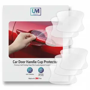 3M-6-Pack Car Door Handle Cup Protector Clear Film | Self-Healing Paint Protection Decal Anti Scratch Guard | Universal Fit Vehicles, SUV, Truck