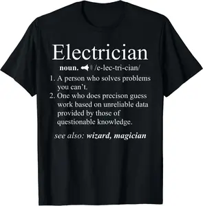 Funny Electrician Definition Shirt Electrical engineer Gift