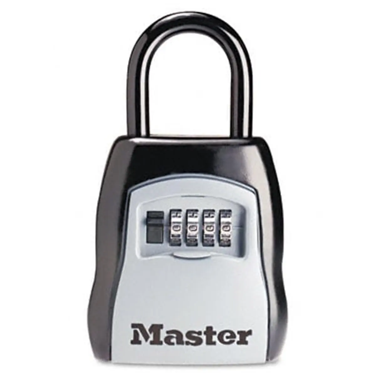 Master Lock 5400D Personalized Adjustable Combination Key Safe, 5-Key Steel Box with 10,000 Combinations, Compact Durable Design, Large Compartment, 3.5in W x 1.625in D x 4in H, Black/Silver for House & Car