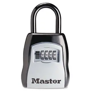 Master Lock 5400D Locking Combination 5-Key Steel Box 3-1/2w x 1-5/8d x 4h Black/Silver