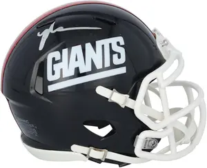 Malik Nabers New York Giants Autographed Riddell 1980-1999 Throwback Speed Mini Helmet - Fanatics Authentic Certified