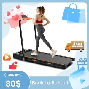 【Powerful Motor but Quiet】Walking Pad, 2 in 1 Under Desk Treadmill of Compact Space, 2.5HP Quiet Desk Treadmill with Remote Control & LED Display, Portable Treadmill for Home/Office, Installation-Free