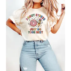 Donut Stress do your best shirt, Teacher Test Day Shirt, Teacher School Testing Day Shirt, You Are More Than Test Score TShirt, women shirt
