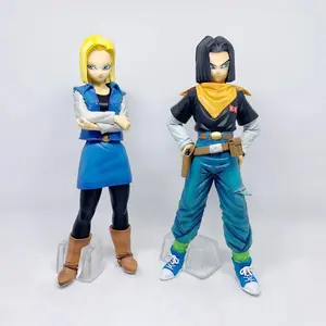 DBZ Android 17 & 18 22CM PVC Figures Set Anime Collection Model Toys for Children Christmas Gift