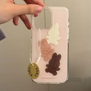 Apple 17pm creative cute cookie kitty double-layer case suitable for iPhone 15, IMD anti-drop case for 14pm