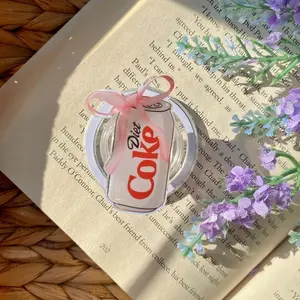 Diet Soda Pop Pink Cute Bow MagSafe Magnetic Phone Kindle E Reader Grip