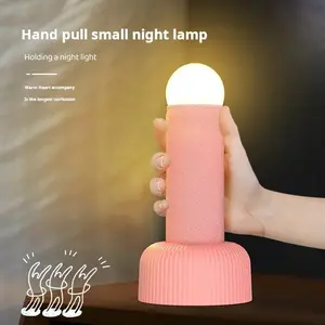Hand-pull night light rechargeable creative bedside table lamp atmosphere light desktop handheld night light birthday gift Basket for Women party Twist Tie Treat Bags